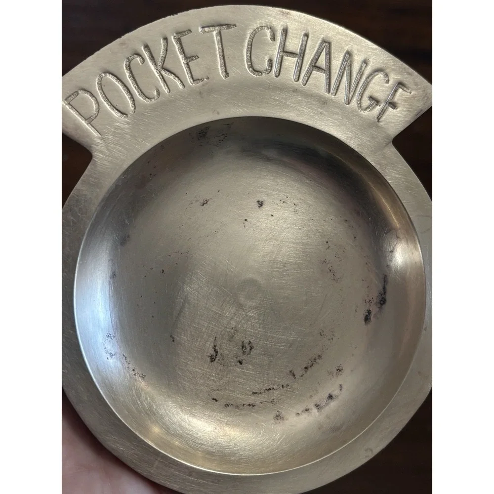 Vintage Brass Mid Century Pocket Change Dish Trinket MCM Mid Century